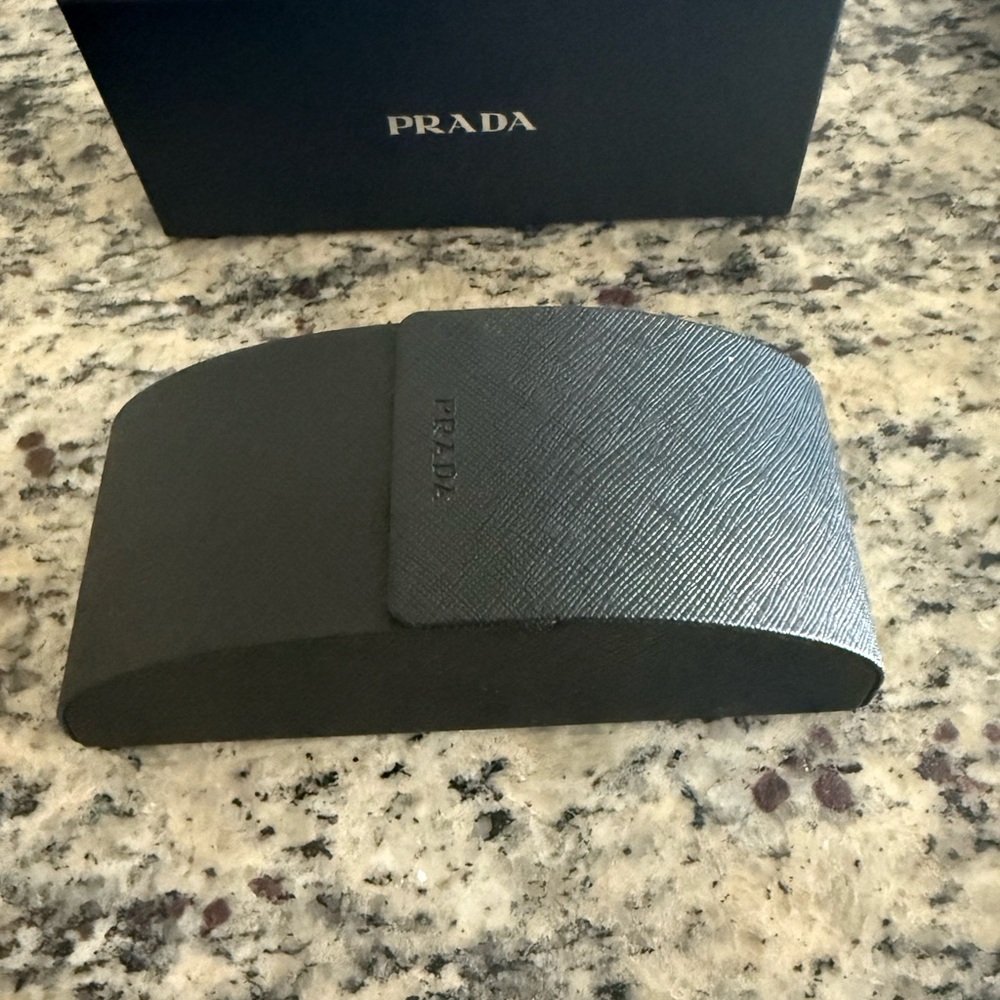 Prada Black Sunglasses with Geometric Frame - Picture 3 of 4